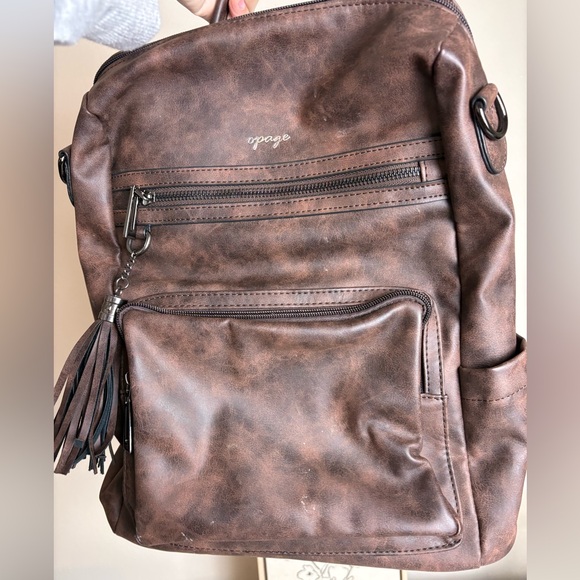 Handbags - Opage Brown Backpack